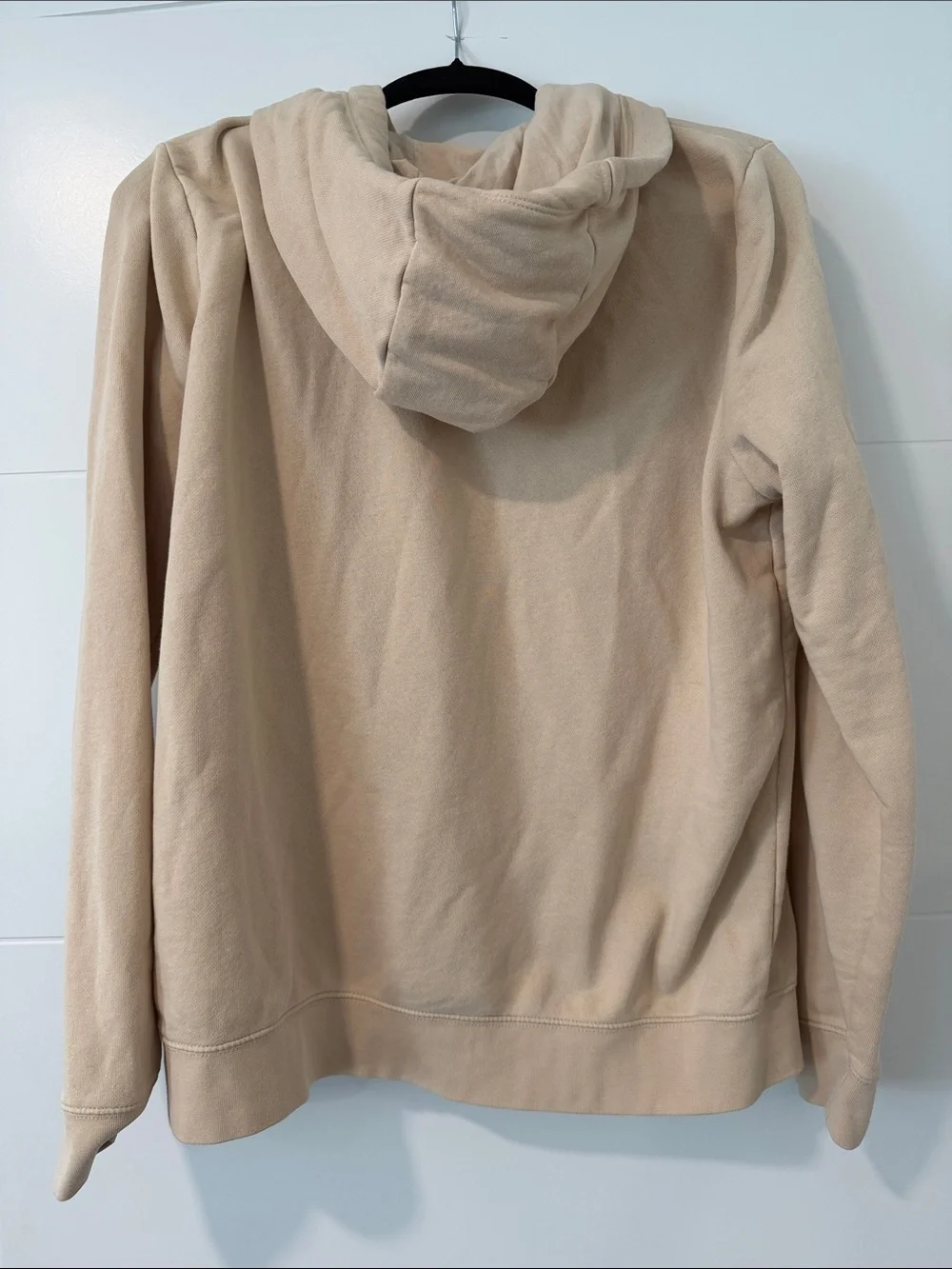 Nike Tan Full-Zip Hoodie with White Swoosh